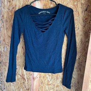 Black long sleeve, cross on chest